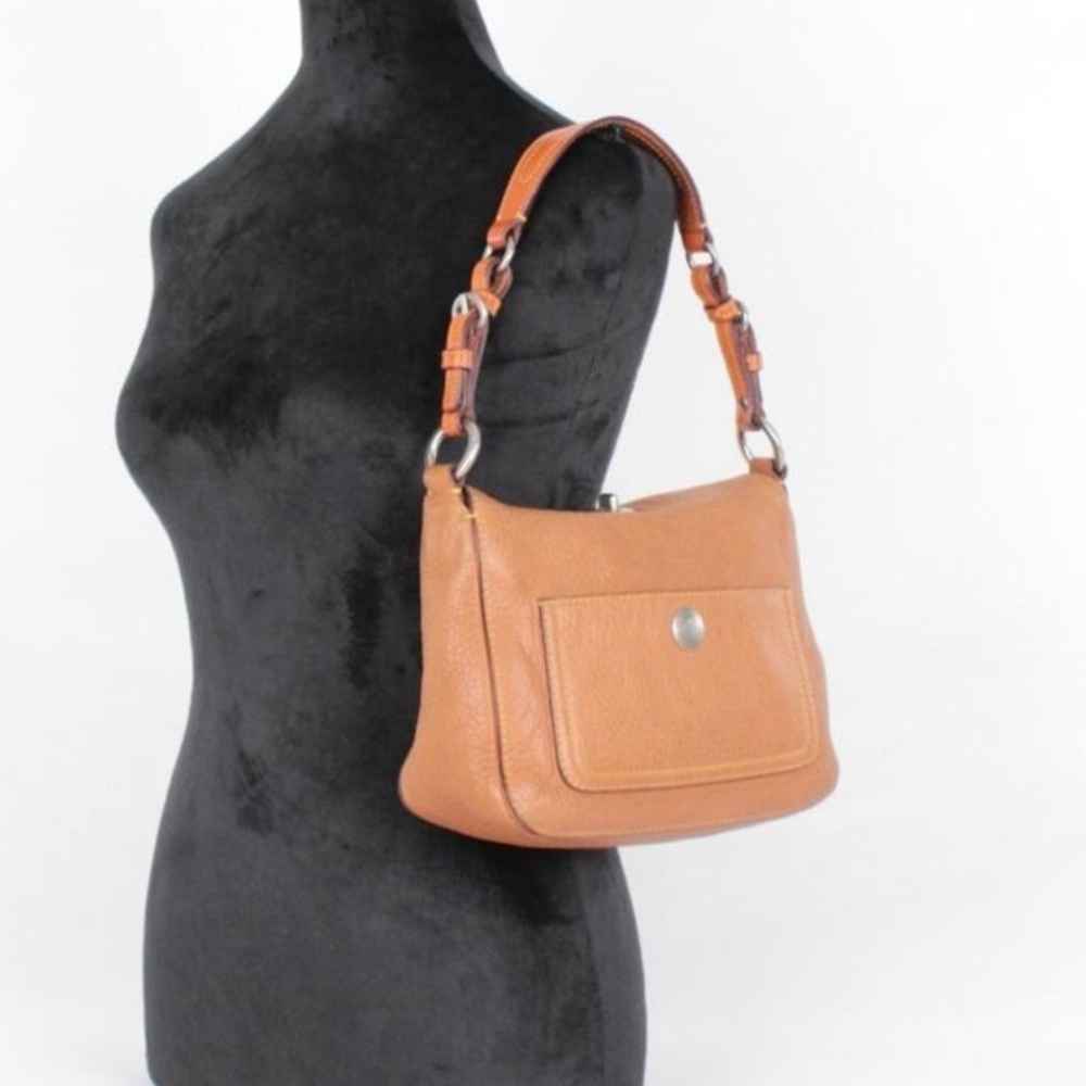 Coach Vintage Y2K Chelsea Leather Hobo Shoulder Bag brown yellow stitch Coach - Picture 14 of 14
